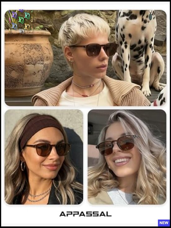 Retro Square Sunglasses TR90 Frame UV400 Protection Classic Panto Style main image 7